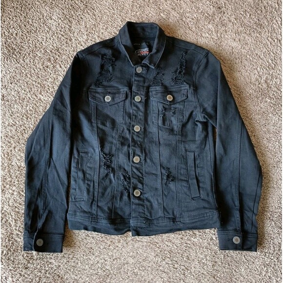Copper Rivet Other - Copper Rivet Denim Jacket Men's Size Small Button Up Black Long Sleeve